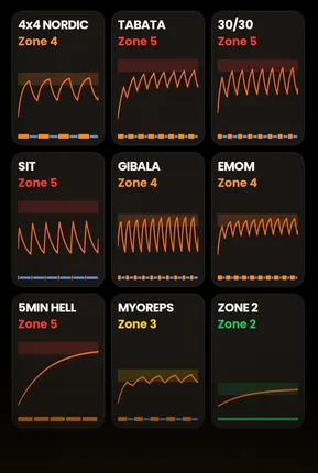 Interval workouts in VO2 Maximizer